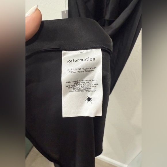 NWT Reformation Meral Satin Hatler Dress in XL - Picture 10 of 10